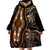 Polynesia Dashiki Wearable Blanket Hoodie Polynesia and Africa Traditional Special Together Gold - Wonder Print Shop