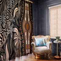 Polynesia Dashiki Window Curtain Polynesia and Africa Traditional Special Together Gold - Wonder Print Shop