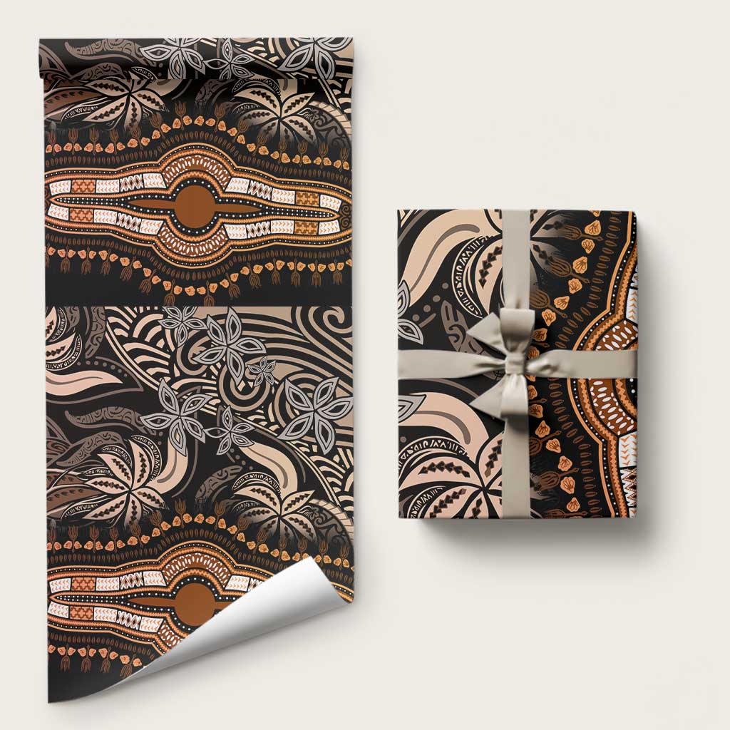 Polynesia Mixed African Dashiki Wrapping Paper Afro-pacific Culture - Gold - Wonder Print Shop