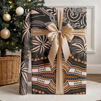 Polynesia Mixed African Dashiki Wrapping Paper Afro-pacific Culture - Gold - Wonder Print Shop