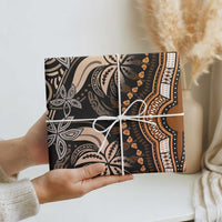 Polynesia Mixed African Dashiki Wrapping Paper Afro-pacific Culture - Gold - Wonder Print Shop