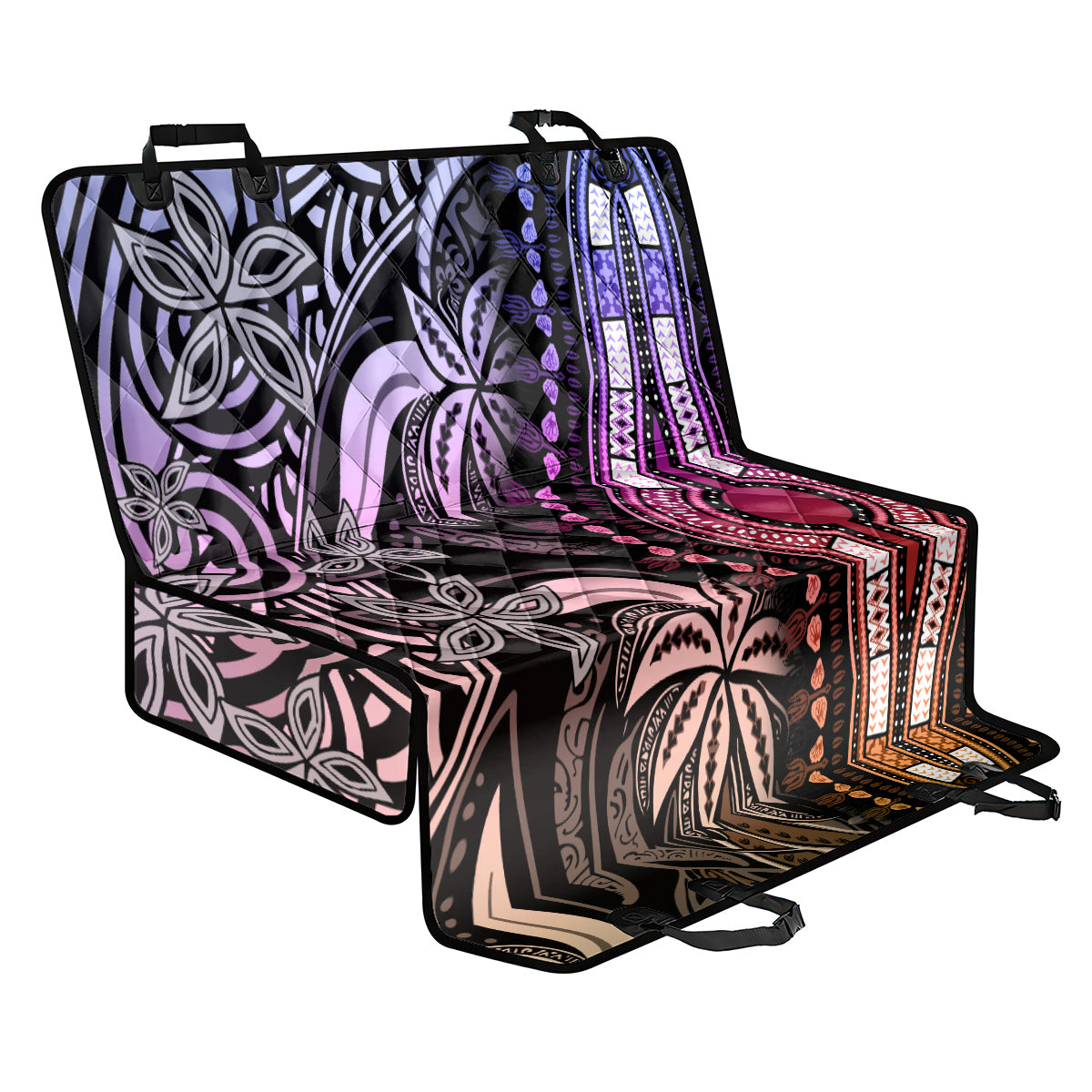 Polynesia Dashiki Back Car Seat Cover Polynesia and Africa Traditional Special Together Pastel LT9 - Wonder Print Shop