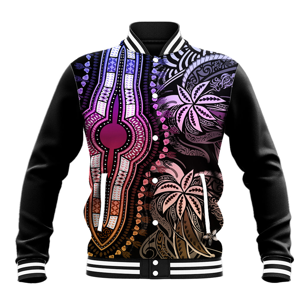 Polynesia Dashiki Baseball Jacket Polynesia and Africa Traditional Special Together Pastel LT9 - Wonder Print Shop