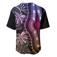 Polynesia Dashiki Baseball Jersey Polynesia and Africa Traditional Special Together Pastel LT9 - Wonder Print Shop