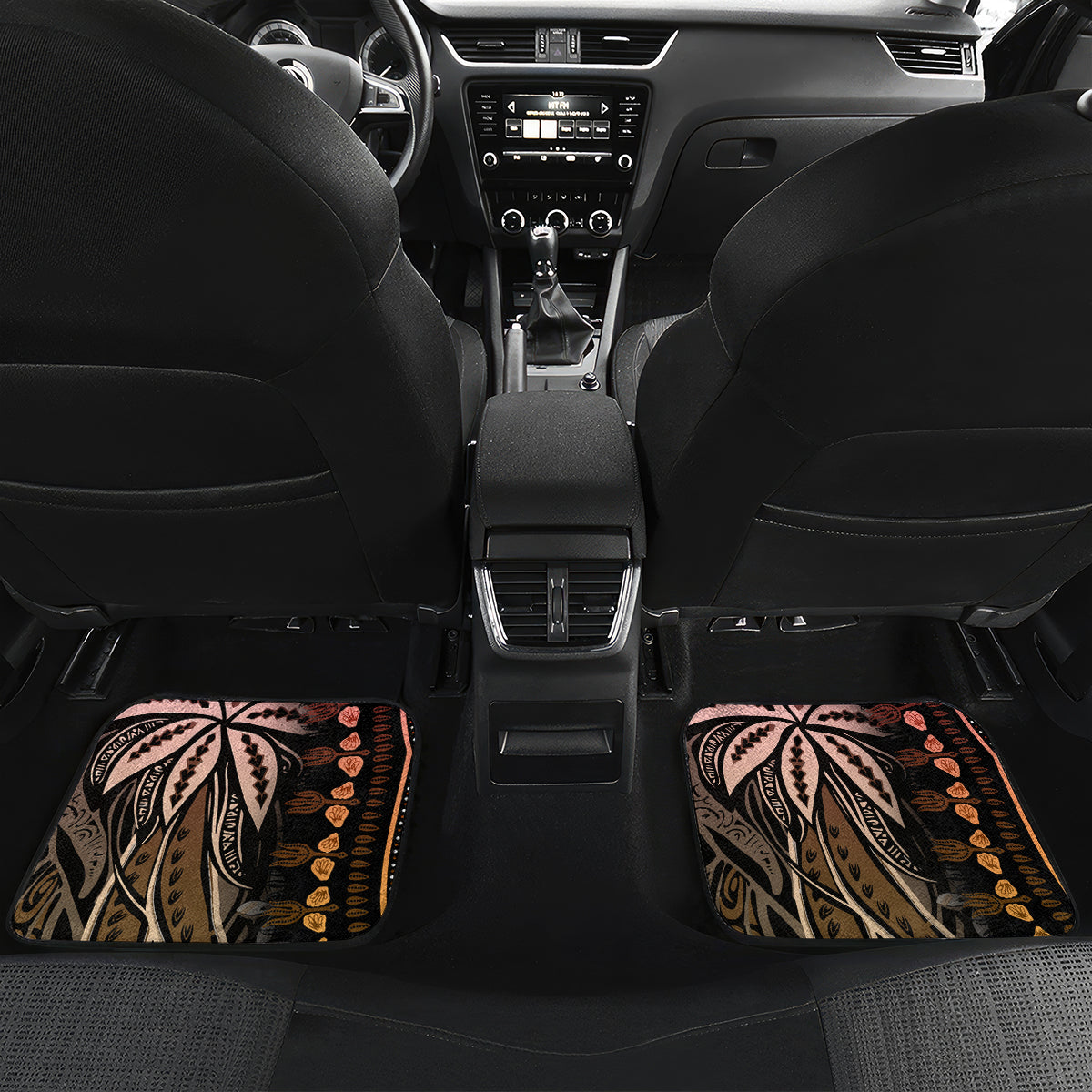 Polynesia Dashiki Car Mats Polynesia and Africa Traditional Special Together Pastel LT9 - Wonder Print Shop