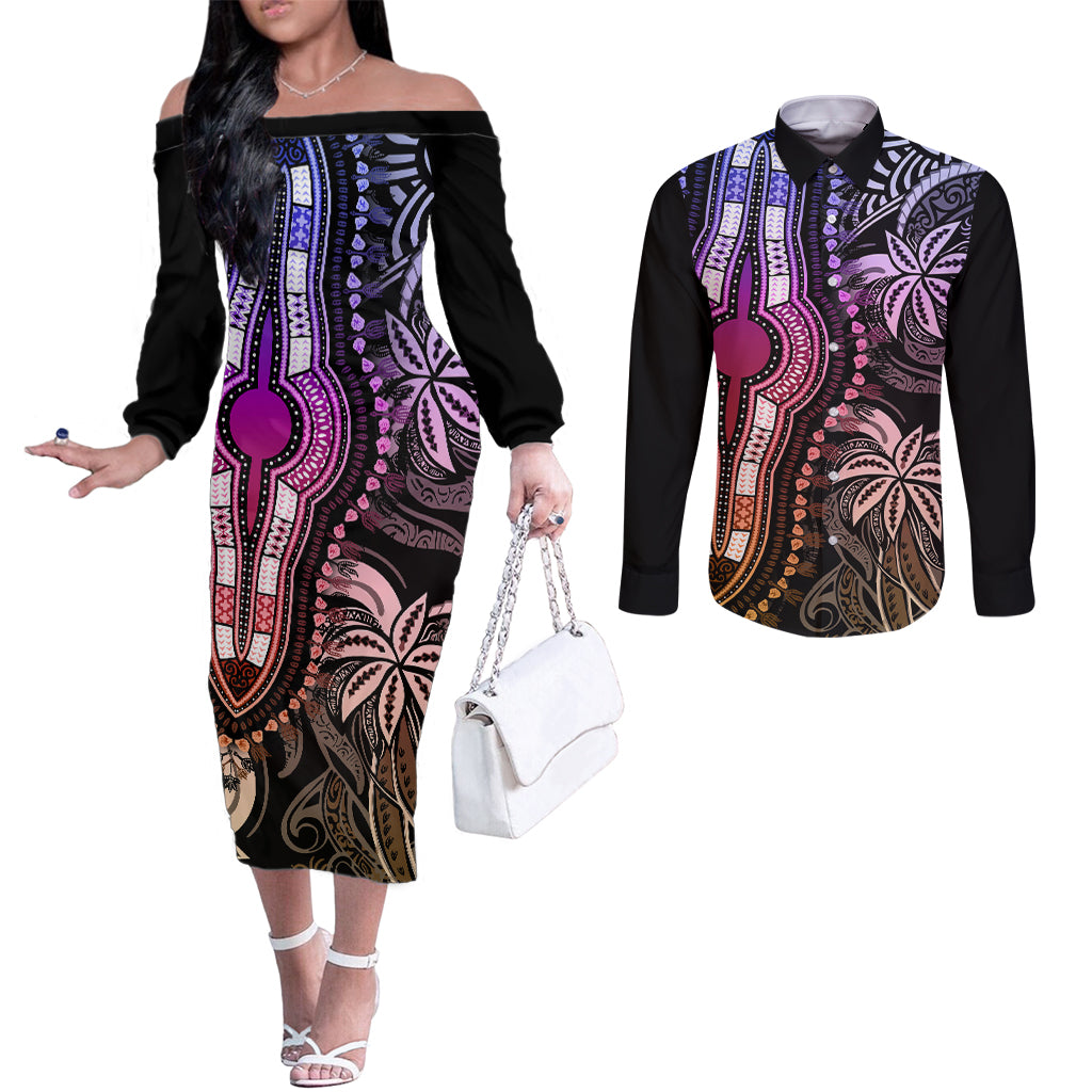 polynesia-dashiki-couples-matching-off-the-shoulder-long-sleeve-dress-and-long-sleeve-button-shirts-polynesia-and-africa-traditional-special-together-pastel
