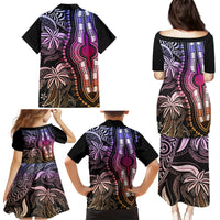 Polynesia Dashiki Family Matching Puletasi Dress and Hawaiian Shirt Polynesia and Africa Traditional Special Together Pastel - Wonder Print Shop