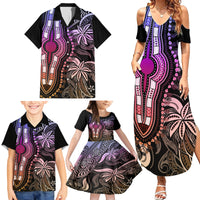 Polynesia Dashiki Family Matching Summer Maxi Dress and Hawaiian Shirt Polynesia and Africa Traditional Special Together Pastel - Wonder Print Shop