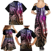 Polynesia Dashiki Family Matching Summer Maxi Dress and Hawaiian Shirt Polynesia and Africa Traditional Special Together Pastel - Wonder Print Shop