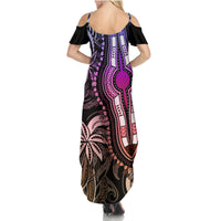 Polynesia Dashiki Family Matching Summer Maxi Dress and Hawaiian Shirt Polynesia and Africa Traditional Special Together Pastel - Wonder Print Shop