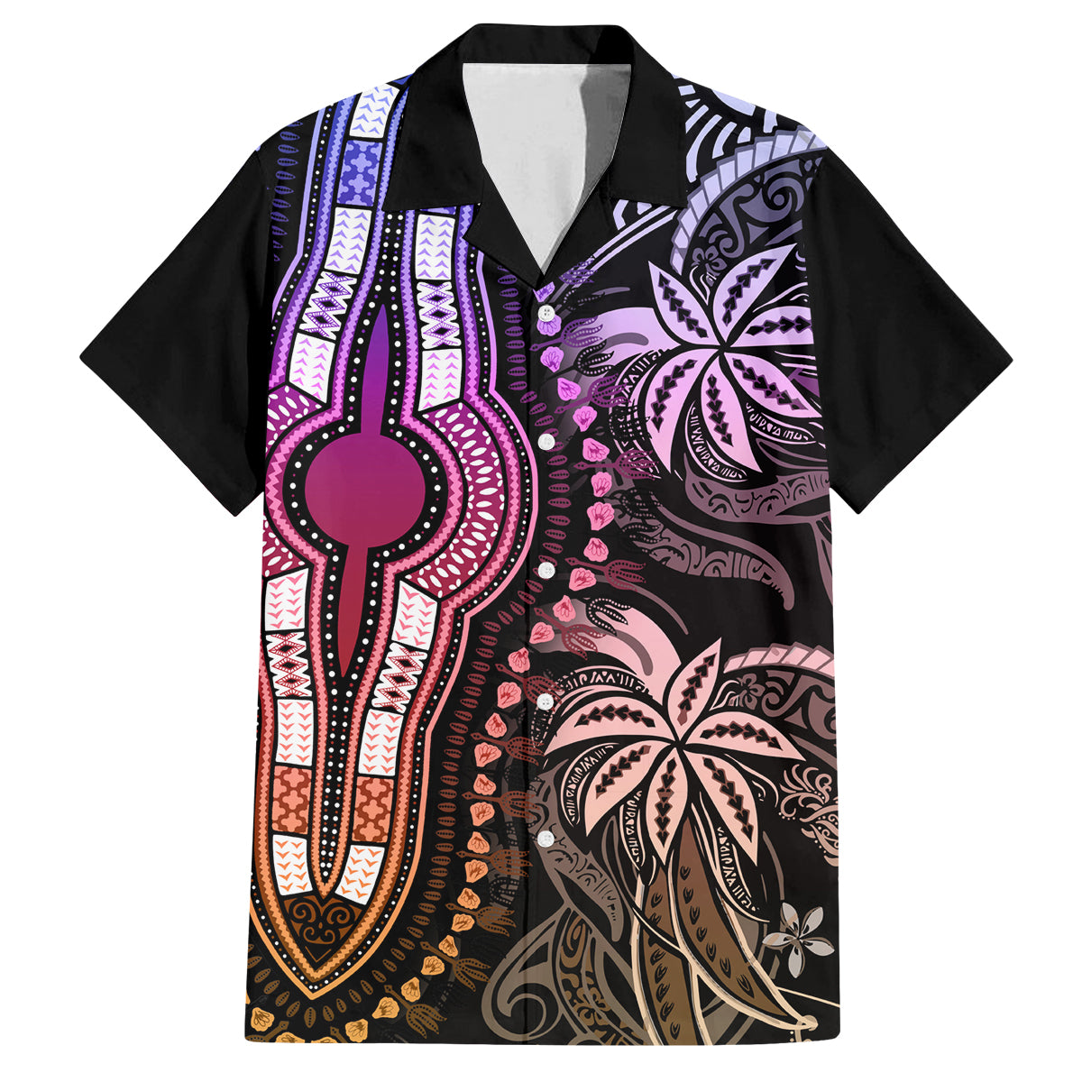 Polynesia Dashiki Family Matching Tank Maxi Dress and Hawaiian Shirt Polynesia and Africa Traditional Special Together Pastel - Wonder Print Shop