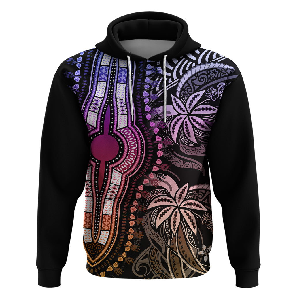 Polynesia Dashiki Hoodie Polynesia and Africa Traditional Special Together Pastel - Wonder Print Shop