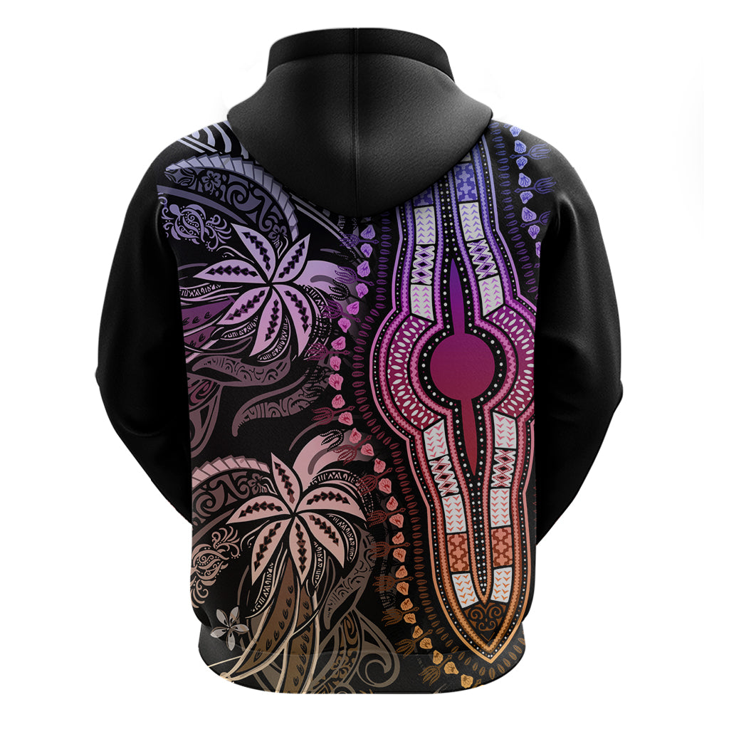 Polynesia Dashiki Hoodie Polynesia and Africa Traditional Special Together Pastel - Wonder Print Shop