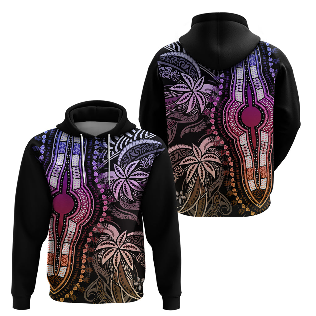 Polynesia Dashiki Hoodie Polynesia and Africa Traditional Special Together Pastel - Wonder Print Shop