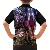 Polynesia Dashiki Kid Hawaiian Shirt Polynesia and Africa Traditional Special Together Pastel - Wonder Print Shop
