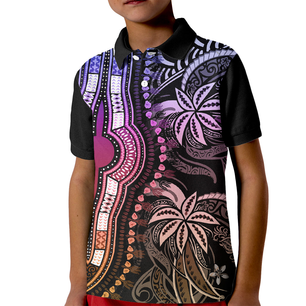 Polynesia Dashiki Kid Polo Shirt Polynesia and Africa Traditional Special Together Pastel - Wonder Print Shop
