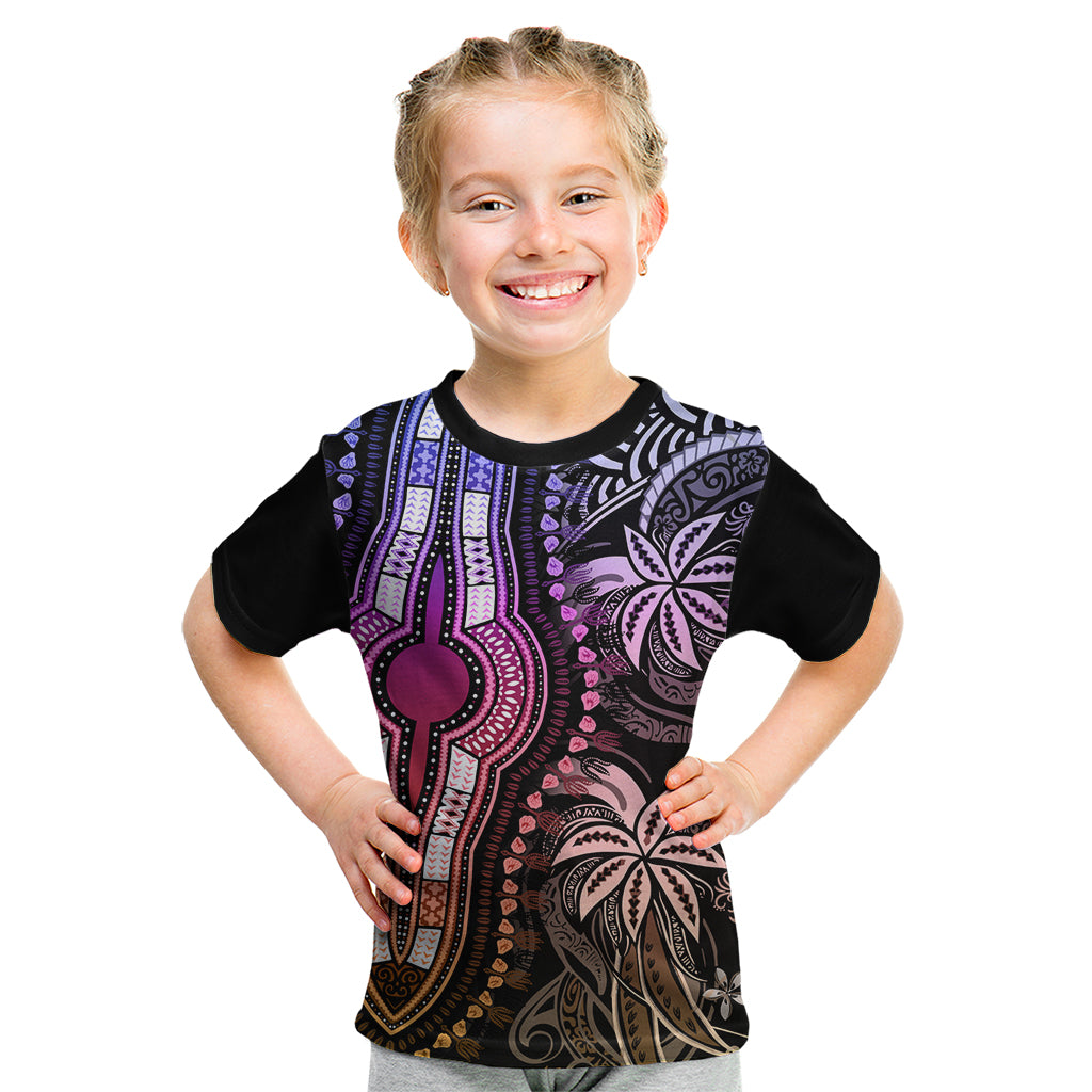 Polynesia Dashiki Kid T Shirt Polynesia and Africa Traditional Special Together Pastel - Wonder Print Shop