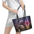 Polynesia Dashiki Leather Tote Bag Polynesia and Africa Traditional Special Together Pastel - Wonder Print Shop