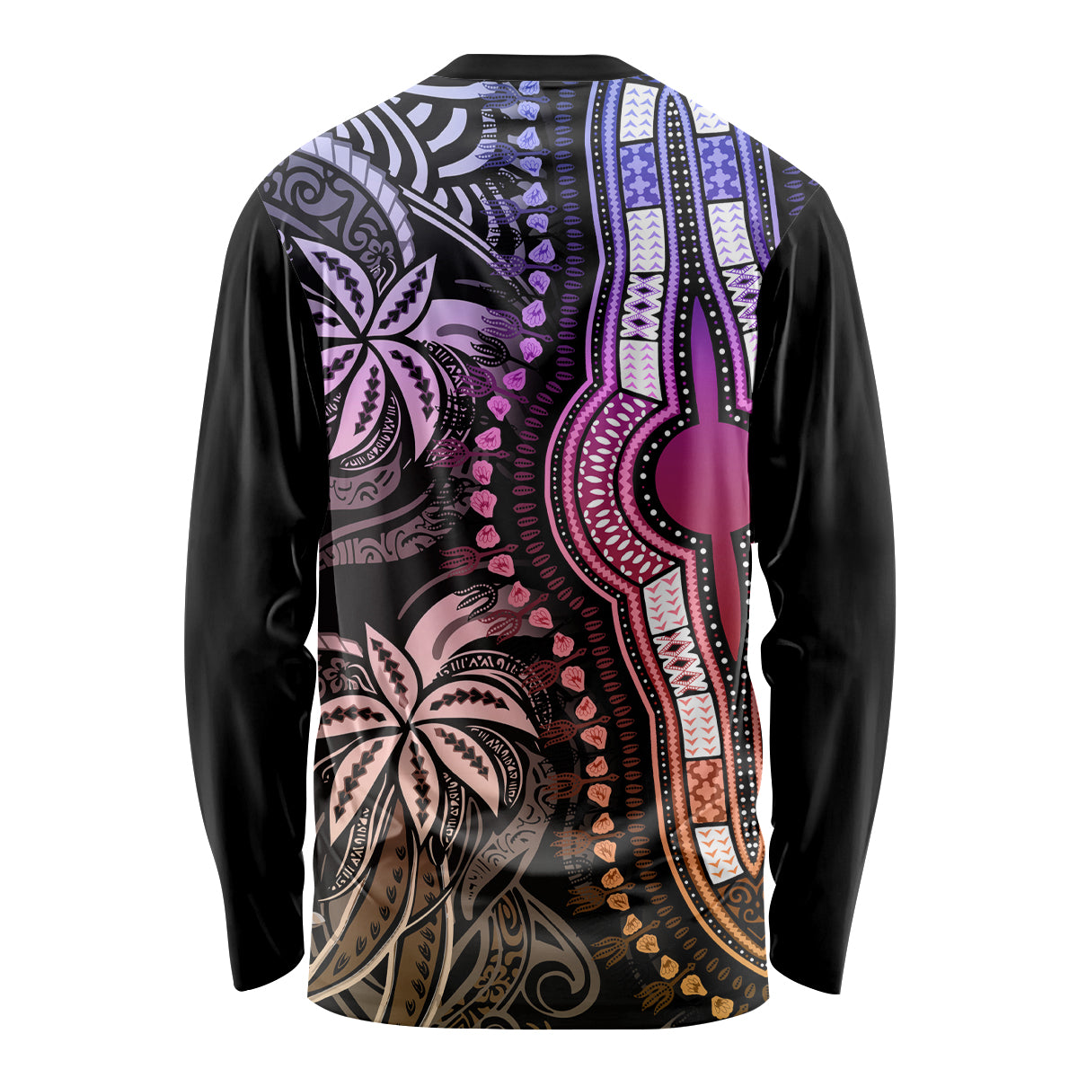 Polynesia Dashiki Long Sleeve Shirt Polynesia and Africa Traditional Special Together Pastel - Wonder Print Shop