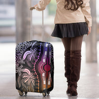 Polynesia Dashiki Luggage Cover Polynesia and Africa Traditional Special Together Pastel - Wonder Print Shop