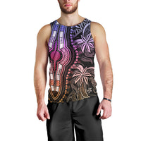 Polynesia Dashiki Men Tank Top Polynesia and Africa Traditional Special Together Pastel - Wonder Print Shop