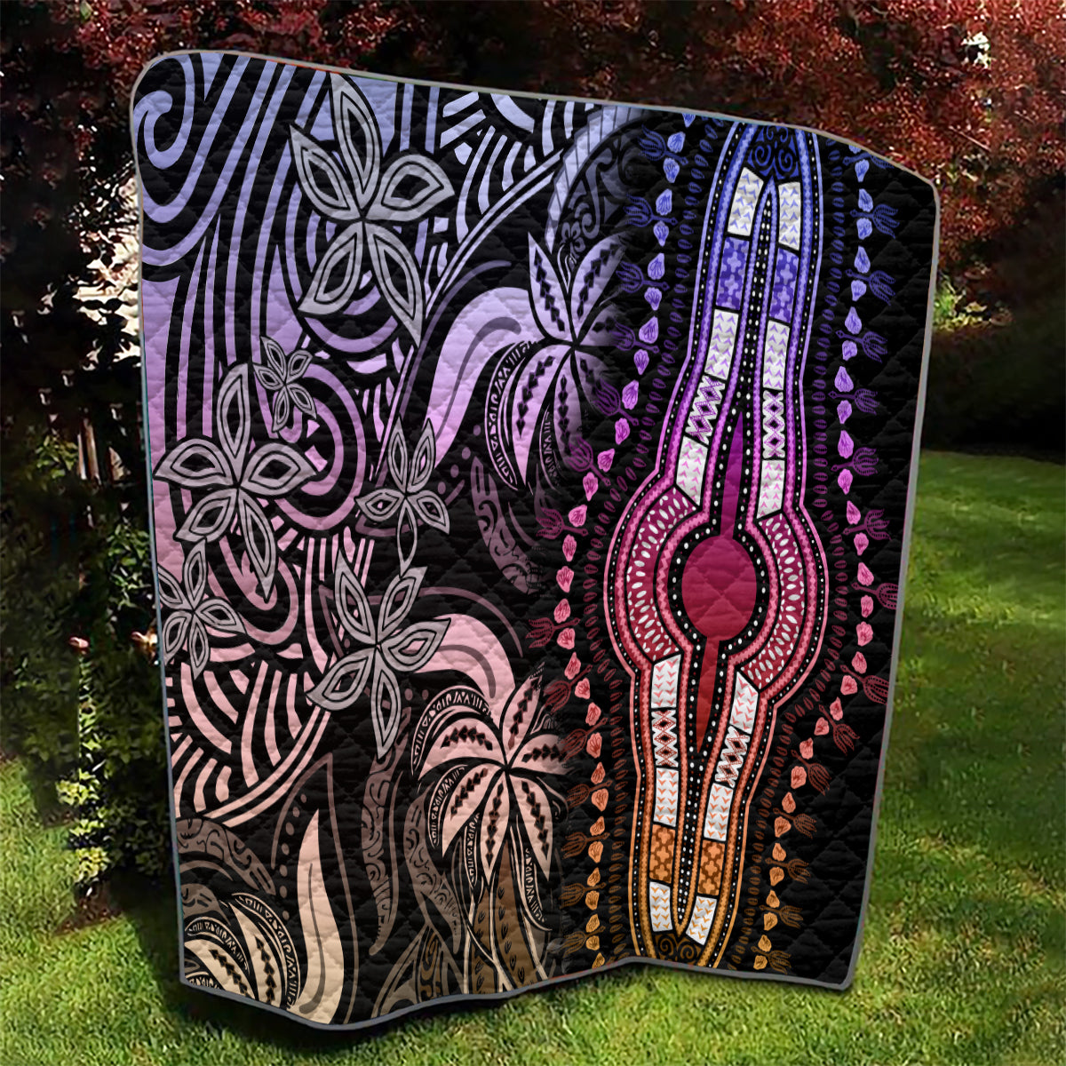 Polynesia Dashiki Quilt Polynesia and Africa Traditional Special Together Pastel - Wonder Print Shop
