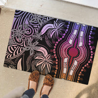 Polynesia Dashiki Rubber Doormat Polynesia and Africa Traditional Special Together Pastel - Wonder Print Shop