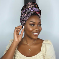 Polynesia Mixed African Dashiki Simple Headwrap Afro-pacific Culture - Pastel