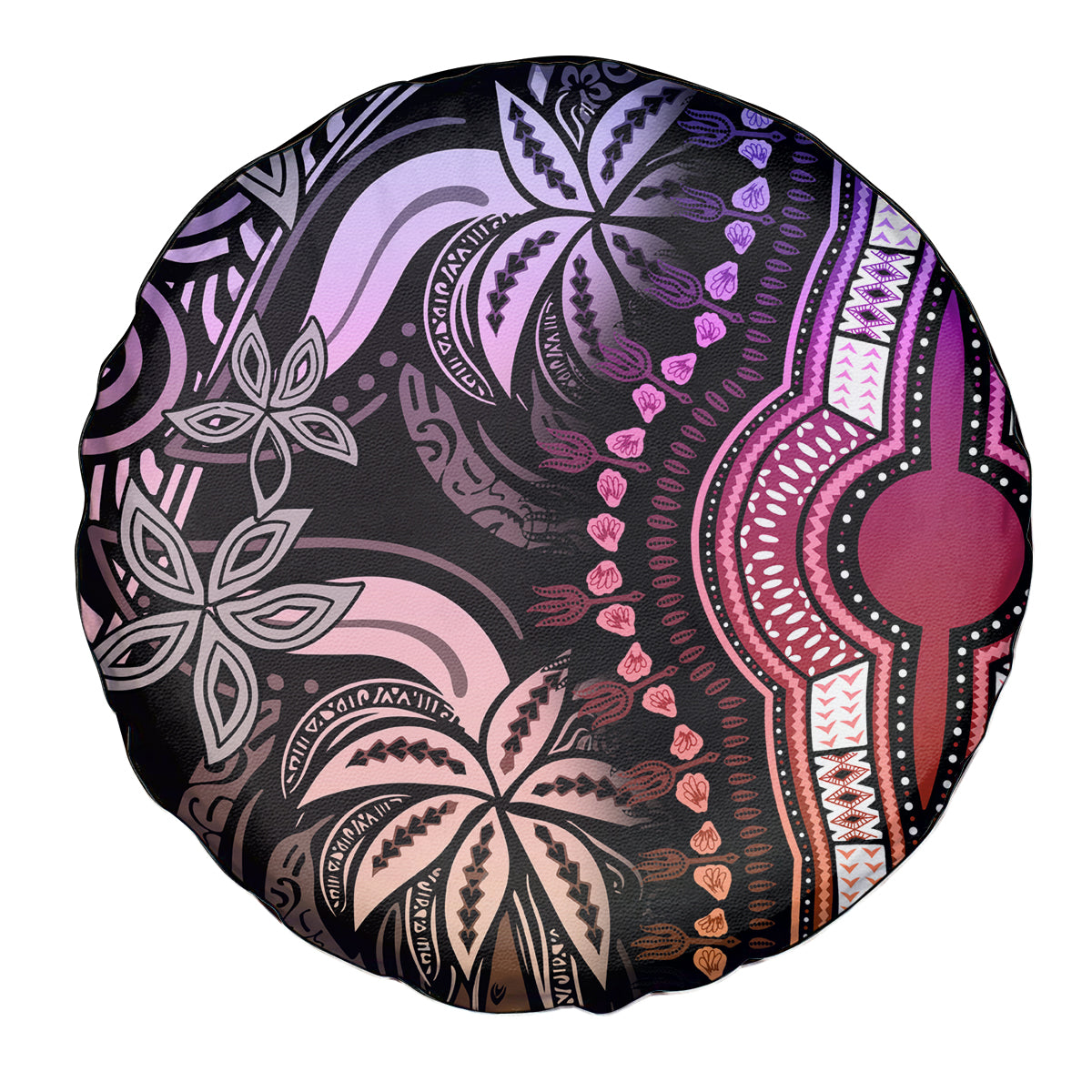Polynesia Dashiki Spare Tire Cover Polynesia and Africa Traditional Special Together Pastel - Wonder Print Shop