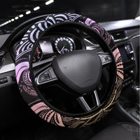 Polynesia Dashiki Steering Wheel Cover Polynesia and Africa Traditional Special Together Pastel - Wonder Print Shop