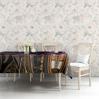 Polynesia Dashiki Tablecloth Polynesia and Africa Traditional Special Together Pastel - Wonder Print Shop