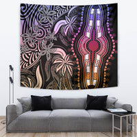 Polynesia Dashiki Tapestry Polynesia and Africa Traditional Special Together Pastel - Wonder Print Shop