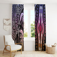 Polynesia Dashiki Window Curtain Polynesia and Africa Traditional Special Together Pastel - Wonder Print Shop