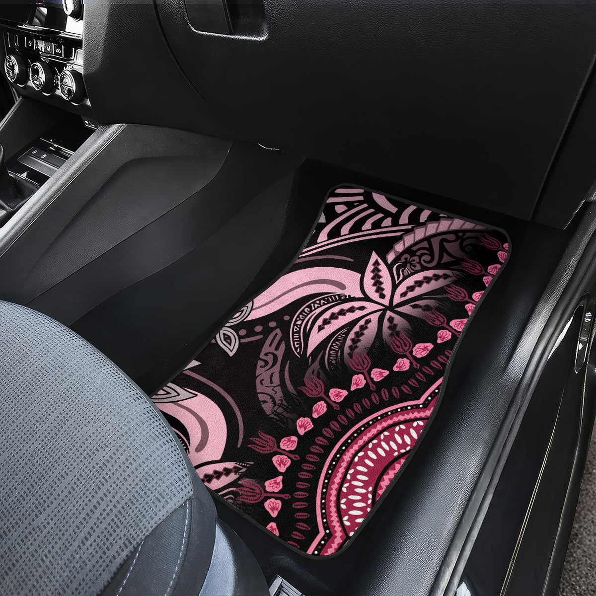 Polynesia Dashiki Car Mats Polynesia and Africa Traditional Special Together Pink LT9 - Wonder Print Shop