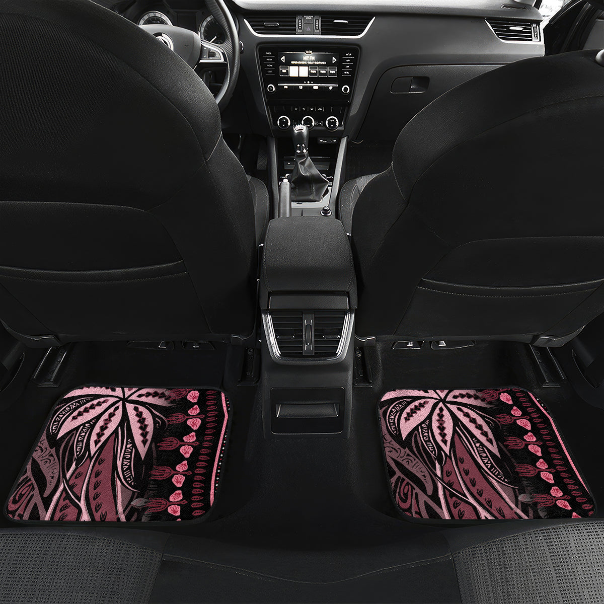 Polynesia Dashiki Car Mats Polynesia and Africa Traditional Special Together Pink LT9 - Wonder Print Shop