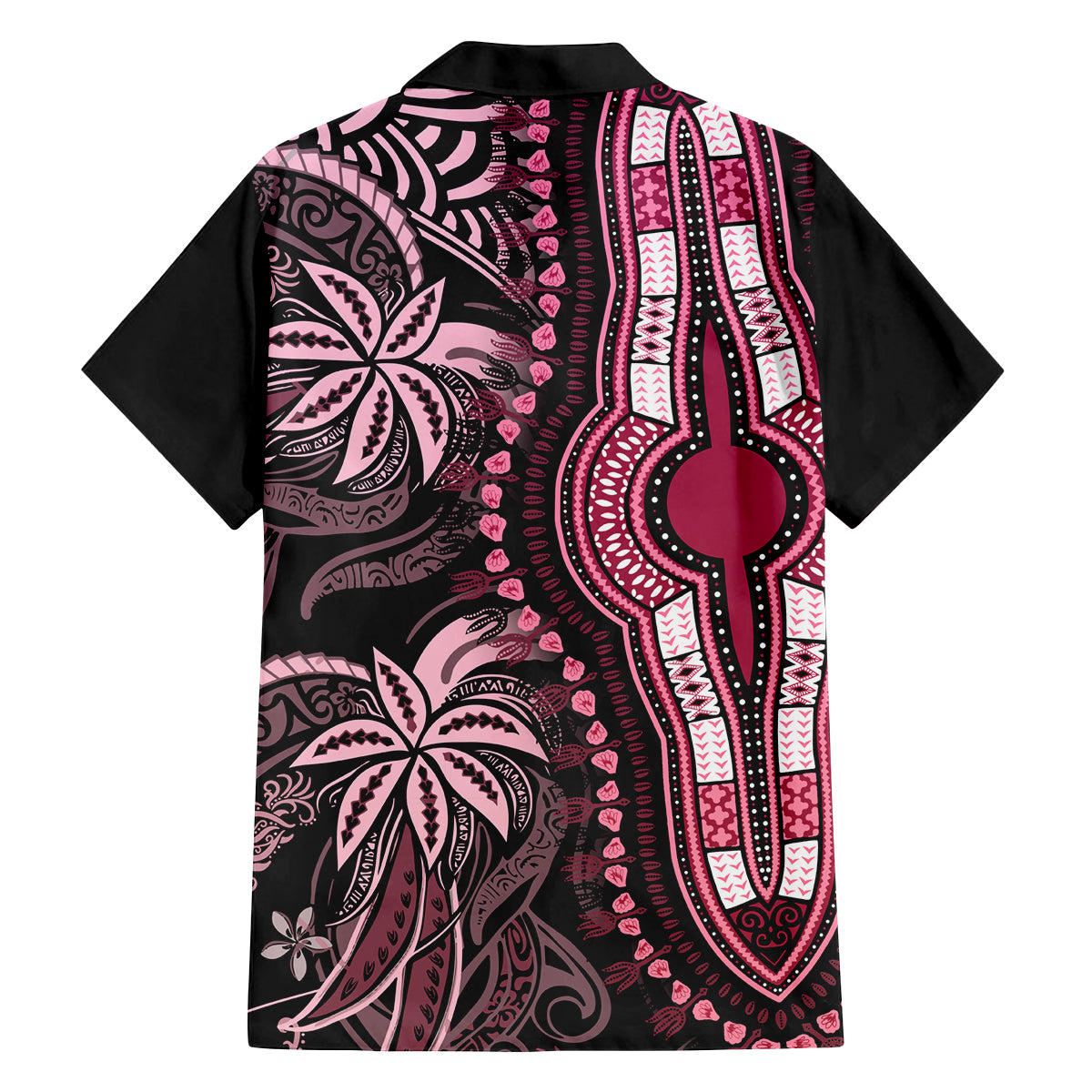Polynesia Dashiki Family Matching Long Sleeve Bodycon Dress and Hawaiian Shirt Polynesia and Africa Traditional Special Together Pink LT9 - Wonder Print Shop