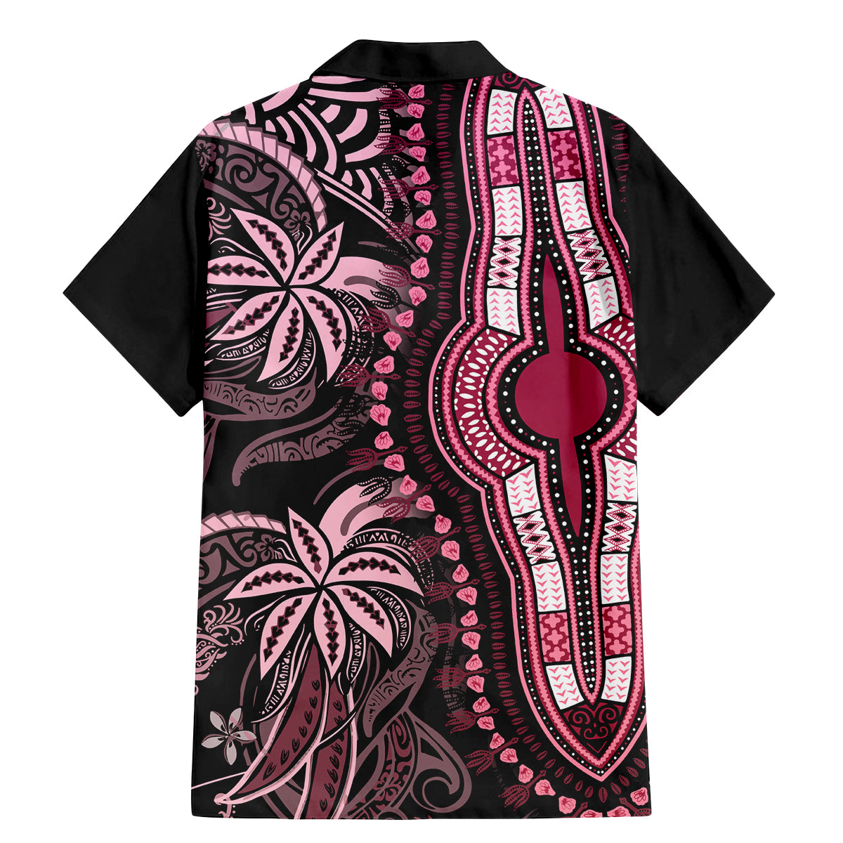 Polynesia Dashiki Family Matching Mermaid Dress and Hawaiian Shirt Polynesia and Africa Traditional Special Together Pink LT9 - Wonder Print Shop