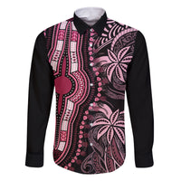 Polynesia Dashiki Family Matching Tank Maxi Dress and Hawaiian Shirt Polynesia and Africa Traditional Special Together Pink - Wonder Print Shop