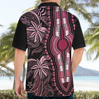 Polynesia Dashiki Hawaiian Shirt Polynesia and Africa Traditional Special Together Pink - Wonder Print Shop