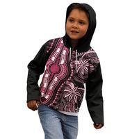 Polynesia Dashiki Kid Hoodie Polynesia and Africa Traditional Special Together Pink - Wonder Print Shop