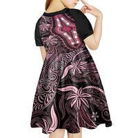 Polynesia Dashiki Kid Short Sleeve Dress Polynesia and Africa Traditional Special Together Pink - Wonder Print Shop
