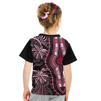 Polynesia Dashiki Kid T Shirt Polynesia and Africa Traditional Special Together Pink - Wonder Print Shop