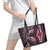 Polynesia Dashiki Leather Tote Bag Polynesia and Africa Traditional Special Together Pink - Wonder Print Shop