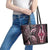 Polynesia Dashiki Leather Tote Bag Polynesia and Africa Traditional Special Together Pink - Wonder Print Shop