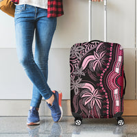 Polynesia Dashiki Luggage Cover Polynesia and Africa Traditional Special Together Pink - Wonder Print Shop