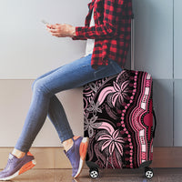 Polynesia Dashiki Luggage Cover Polynesia and Africa Traditional Special Together Pink - Wonder Print Shop