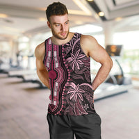 Polynesia Dashiki Men Tank Top Polynesia and Africa Traditional Special Together Pink - Wonder Print Shop