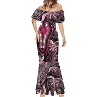Polynesia Dashiki Mermaid Dress Polynesia and Africa Traditional Special Together Pink - Wonder Print Shop