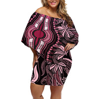 Polynesia Dashiki Off Shoulder Short Dress Polynesia and Africa Traditional Special Together Pink - Wonder Print Shop