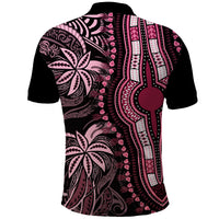 Polynesia Dashiki Polo Shirt Polynesia and Africa Traditional Special Together Pink - Wonder Print Shop